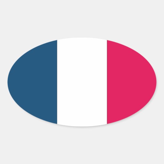 Franse vlag ovale sticker (Voorkant)
