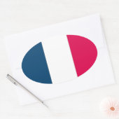 Franse vlag ovale sticker (Envelop)