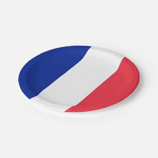 Franse vlag papieren bordje (Gekanteld)