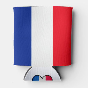 Franse vlag Patriottische kleuren internationaal r Blikjeskoeler