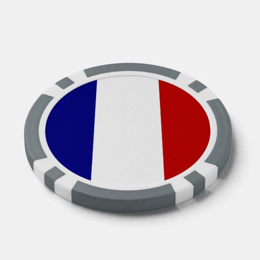 Franse vlag poker chips (Enkel)