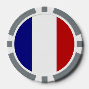 Franse vlag poker chips