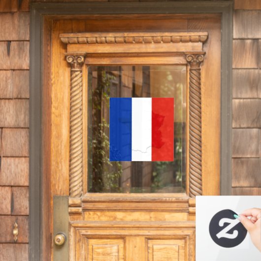 Franse vlag raamsticker (Huis Deur)