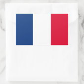 Franse vlag rechthoekige sticker (Tas)