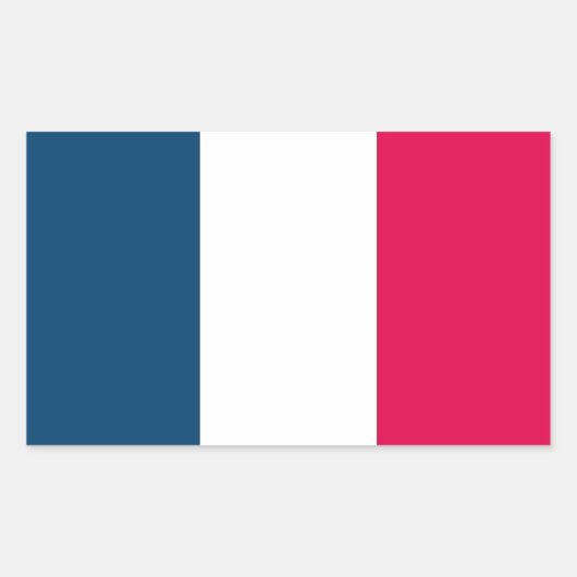 Franse vlag rechthoekige sticker (Voorkant)