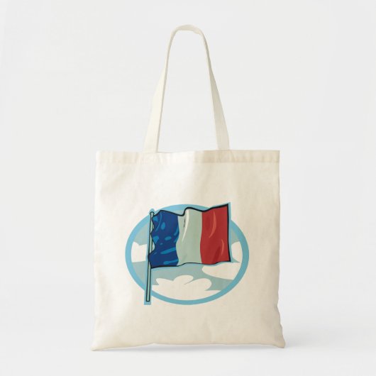 Franse vlag Red White Blue Canvas tas (Voorkant)