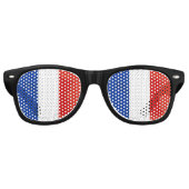Franse vlag retro zonnebril (Voorkant)