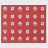 Franse vlag Rode letter LIEFDE gepersonaliseerd Cadeaupapier (Vlak)