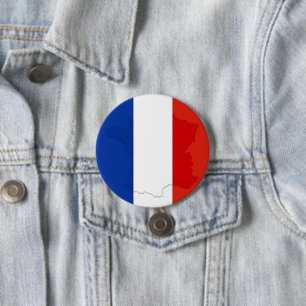 Franse vlag ronde button 7,6 cm