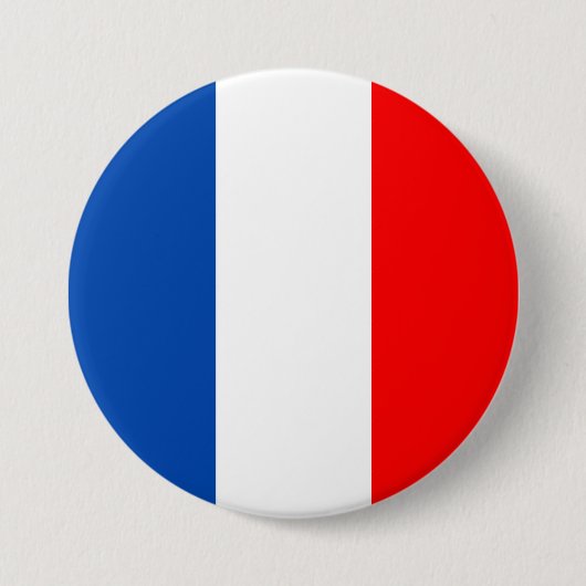 Franse vlag ronde button 7,6 cm (Voorkant)