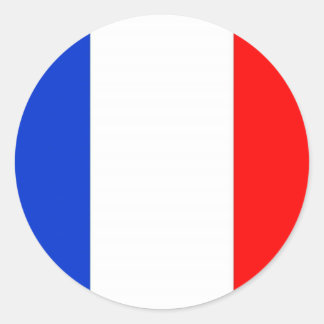 Franse vlag ronde sticker