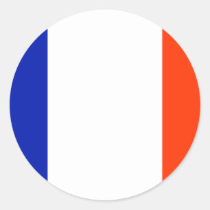franse vlag ronde sticker