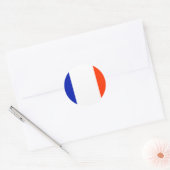 franse vlag ronde sticker (Envelop)