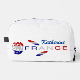 Franse vlag Roos gepersonaliseerd Toilettasje