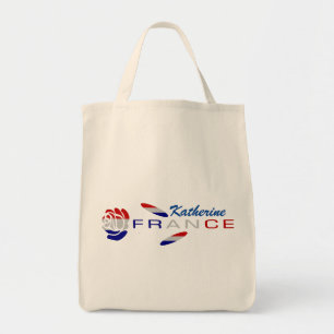Franse Vlag Roos Gepersonaliseerd Tote Bag