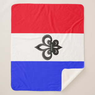 Franse vlag sherpa deken