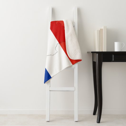 Franse vlag sherpa deken (In situ)