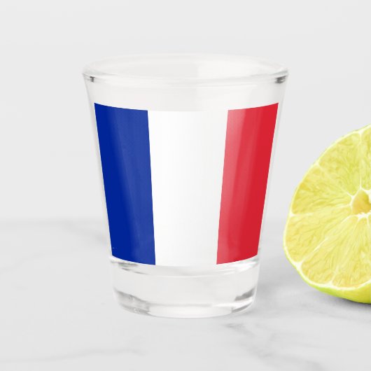 Franse vlag shot glas (Voorkant)