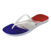 Franse vlag teenslippers (Schuin)