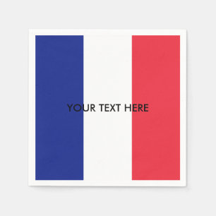 Franse vlag van de Franse douanepartij napkins Servet
