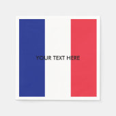 Franse vlag van Frankrijk custom party servetten (Voorkant)