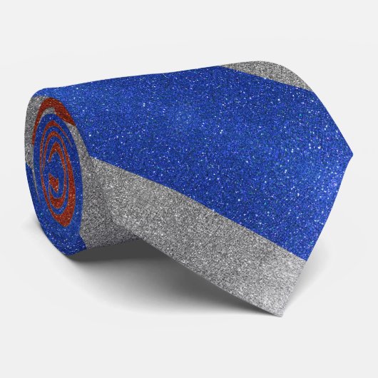 Franse Vlag van Frankrijk Parijs Glitter Professio Stropdas (Opgerold)