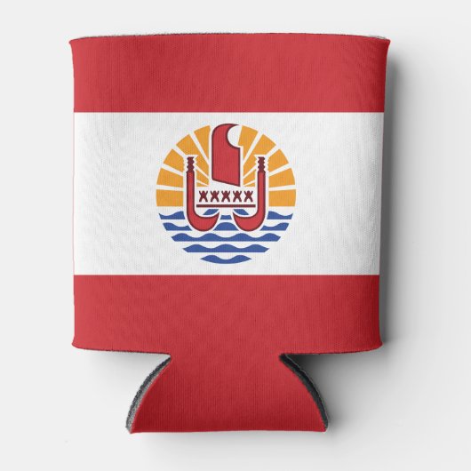Franse vlag van Polynesië Blikjeskoeler (Voorkant)