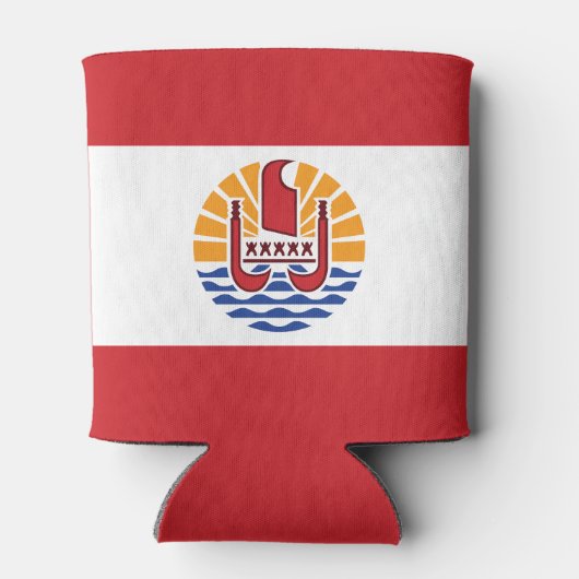 Franse vlag van Polynesië Blikjeskoeler (Achterkant)