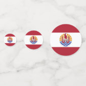 Franse vlag van Polynesië Confetti (Achterkanten)