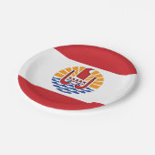 Franse vlag van Polynesië Papieren Bordje (Gekanteld)