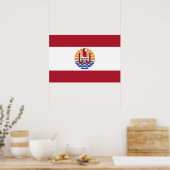 Franse vlag van Polynesië Poster (Keuken)