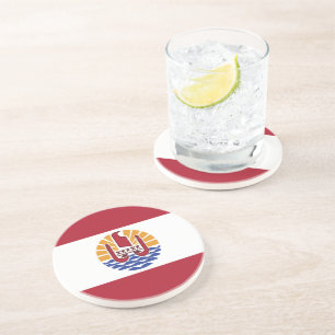 Franse vlag van Polynesië Zandsteen Onderzetter