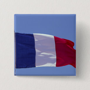 Franse vlag vierkante button 5,1 cm