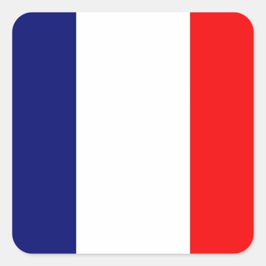 Franse vlag vierkante sticker (Voorkant)