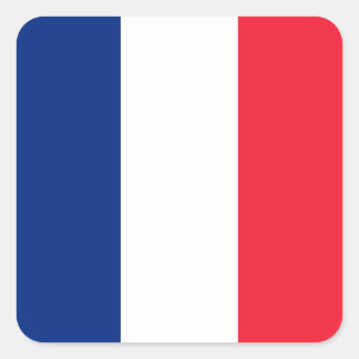 Franse vlag vierkante sticker