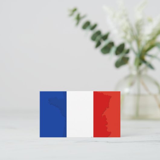 Franse vlag visitekaartje (Staand voorkant)