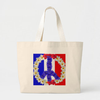 franse vlag - vredesvlag grote tote bag