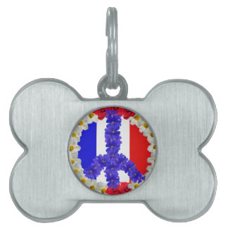 franse vlag - vredesvlag huisdieren naamplaatje