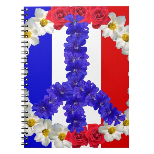 franse vlag - vredesvlag notitieboek (Voorkant)