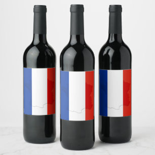 Franse vlag wijn etiket