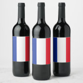 Franse vlag wijn etiket (Flessen)
