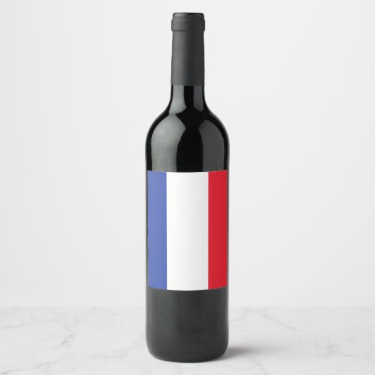 Franse vlag wijn etiket (Voorkant)