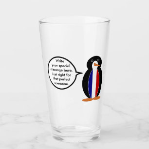 Franse Vlag Wilde Dieren Pinguïn personaliseer Ges Glas
