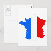 Franse vlaggenkaart briefkaart (Voorkant / Achterkant)