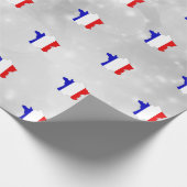 Franse vlaggenkaart cadeaupapier (Hoek)