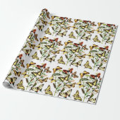 Franse vlinder Cadeaupapier (Uitgerold)