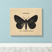  Franse Vlinder op Canvas Afdruk (Insitu (Houten vloer))