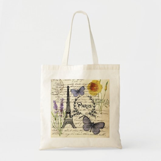 franse vlinder parijs eiffel tower tote bag (Voorkant)