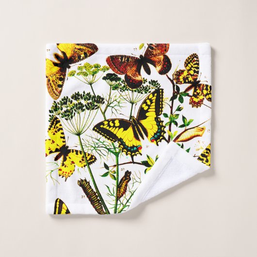 Franse vlinders bad handdoek (Wasdoekje)