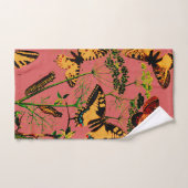 Franse vlinders bad handdoek (Handdoek)